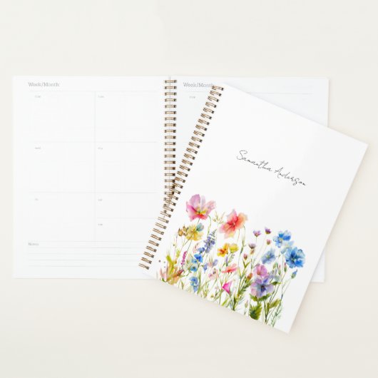 Wildflower Bloemen gepersonaliseerd Planner (Display)