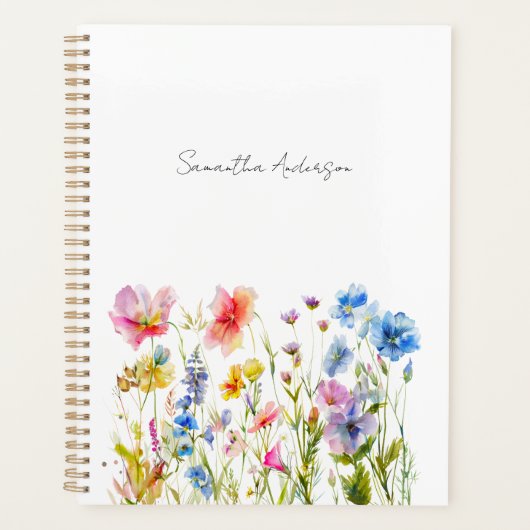 Wildflower Bloemen gepersonaliseerd Planner (Voorkant)