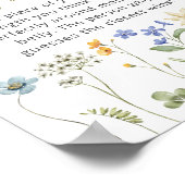 Wildflower Bloemen Hoe groot is de buik van mama Poster (Hoek)