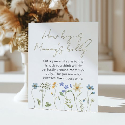 Wildflower Bloemen Hoe groot is de buik van mama Poster