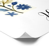 Wildflower Bloemen Initiaal Letter H Print (Hoek)