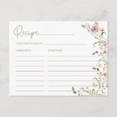 Wildflower Bloemen Keuken Recept Kaart (Voorkant)