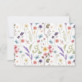 Wildflower Bloemen Lente Zomer Bruiloft RSVP Kaartje (Achterkant)