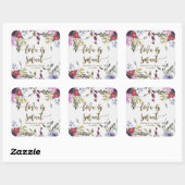 Wildflower Bloemen Liefde Is Sweet sticker Bruilof (Vel)