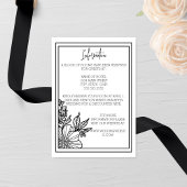 Wildflower Bloemen Lijst bruiloft Informatiekaartje