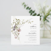 Wildflower Bloemen Meisje Baby shower Kaart (Staand voorkant)