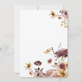 Wildflower Bloemen Meisje Doop Kaart (Achterkant)