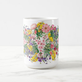 Wildflower Bloemen Natuur Geïnspireerd Kleurrijk Koffiemok