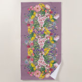 Wildflower Bloemen Print Zachte Zomer Strandlaken (Voorkant)