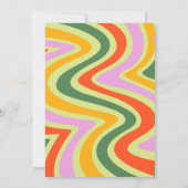 Wildflower  Bloemen Regenboog Retro Bruiloft Kaart (Achterkant)