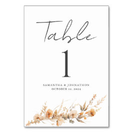 Wildflower Bloemen Tafel Kaart