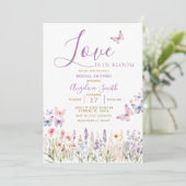 Wildflower Bloemen Vlinder Vrijgezellenfeest Kaart (Staand voorkant)