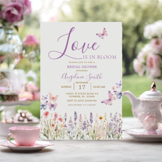 Wildflower Bloemen Vlinder Vrijgezellenfeest Kaart