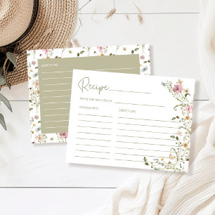 Wildflower Bloemen Vrijgezellenfeest Recept Kaart