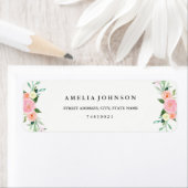 Wildflower Bloemen Waterverf Adreslabel Etiket (Insitu)