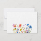 Wildflower Bloemen Waterverf gepersonaliseerd Notitiekaartje (Achterkant)