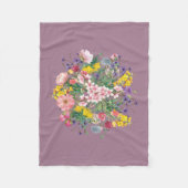 Wildflower Bloemen Zachte Gezellige Fleece Deken (Voorkant)