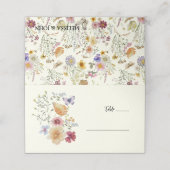 Wildflower bloemenboho bruiloft plaatskaartje (Buitenkant ongevouwen)