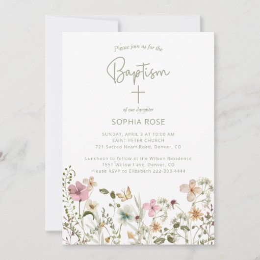 Wildflower bloemendoop kaart (Voorkant)