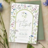 Wildflower bloemenkunst waterverf bruiloft repetit kaart