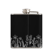 Wildflower Bloemenoverzicht Elke kleur Huwelijksca Heupfles (Achterkant)