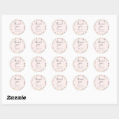 Wildflower bloemenroze Baby shower dank u Ronde Sticker (Vel)