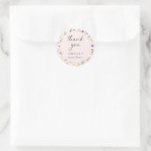 Wildflower bloemenroze Baby shower dank u Ronde Sticker (Tas)