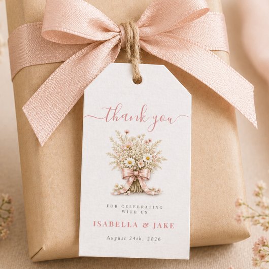 Wildflower Bloemenslinger Baby Shower Feest Bedank Cadeaulabel