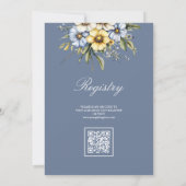 Wildflower Bloementhee Party QR Code Vrijgezellenf Kaart (Achterkant)