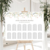Wildflower bloementuin bruiloft 14 tafel zitplaats poster