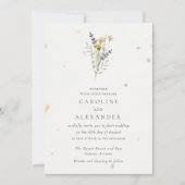 Wildflower bloementuin bruiloft kaart (Voorkant)