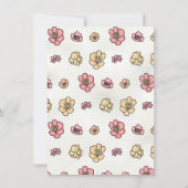 Wildflower bloementuin Vrijgezellenfeest Hand gete Kaart (Achterkant)