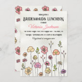 Wildflower bloementuin Vrijgezellenfeest Hand gete Kaart (Voorkant / Achterkant)