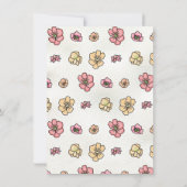 Wildflower bloementuin Vrijgezellenfeest Hand gete Kaart (Achterkant)