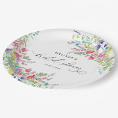 Wildflower bloementuin Vrijgezellenfeest Papieren Bordje (Gekanteld)