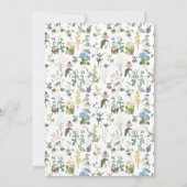 Wildflower Bloemenweide Lente Bruiloft Menu Kaart (Achterkant)