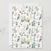 Wildflower bloemenweide lente kleurrijke bruiloft kaart (Achterkant)