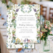 Wildflower bloemenweide lente kleurrijke bruiloft kaart