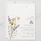 Wildflower Bloemenweide Tuin Bruiloft Kaart (Voorkant)