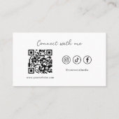 Wildflower Bloemmonogram Logo QR-code Visitekaartje (Achterkant)