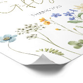 Wildflower Bloemneutrale Kaarten en geschenken Poster (Hoek)