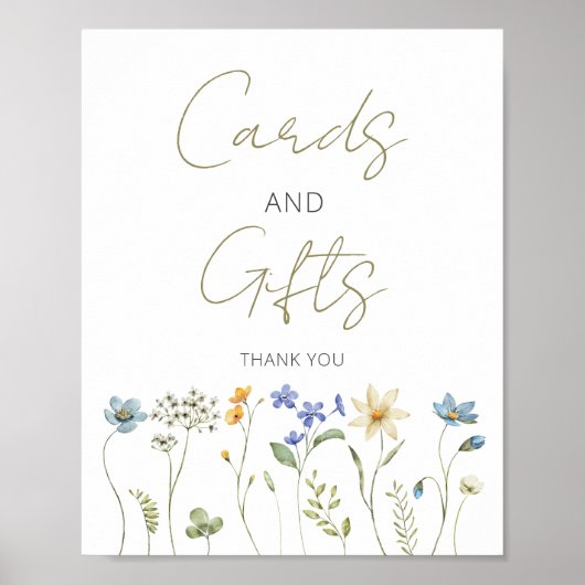 Wildflower Bloemneutrale Kaarten en geschenken Poster (Voorkant)