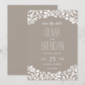 Wildflower Bloesems | Bewaar de datum Save The Date (Voorkant / Achterkant)