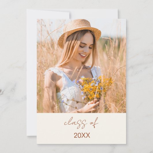 Wildflower Bloom Afstudeerfeest Boho Kaart (Achterkant)