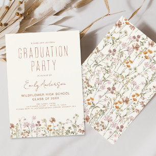 Wildflower Bloom Afstudeerfeest Boho Kaart
