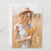 Wildflower Bloom Afstudeerfeest Foto Kaart (Achterkant)