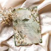 Wildflower Bloom Afstudeerfeest Kaart