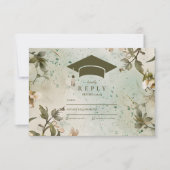 Wildflower Bloom Afstudeerfeest RSVP Kaartje (Voorkant)