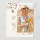 Wildflower Bloom Afstuderen Foto Dank u (Voorkant)