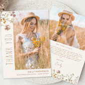 Wildflower Bloom Afstuderen Foto Dank u Kaart